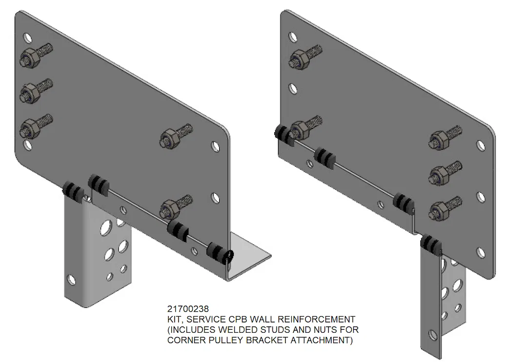 21700238 – BAL NORCO Slide Out Corner Pulley Assembly, Left/ Right Side Corner Wall Mount 6-3/4 Inch Width x 4.18 Inc...